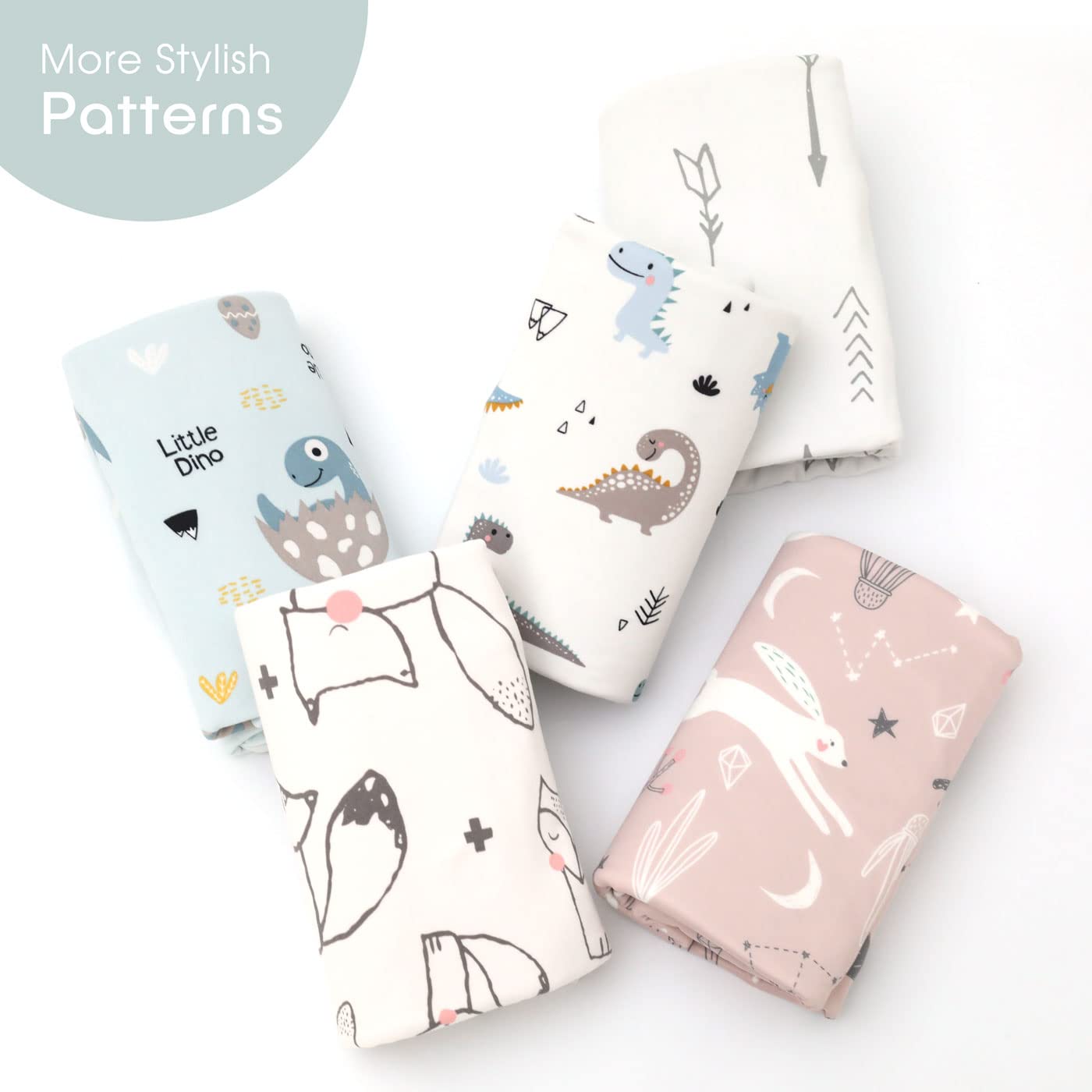 GRSSDER 34x44 size blanket highlighting generous dimensions for swaddle and play.