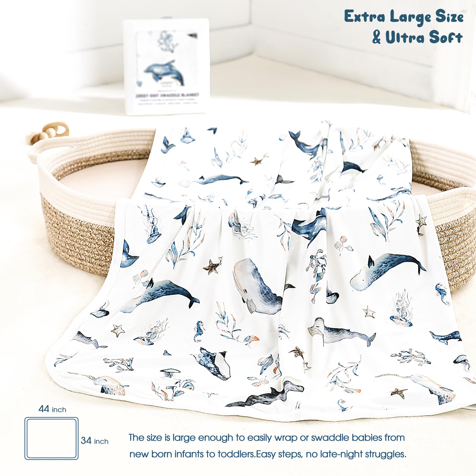 GRSSDER baby blanket double-layer 34x44 provides versatile all-season warmth.