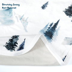 GRSSDER forest pattern swaddle displayed in crib scene demonstrates large 34x44 inch size