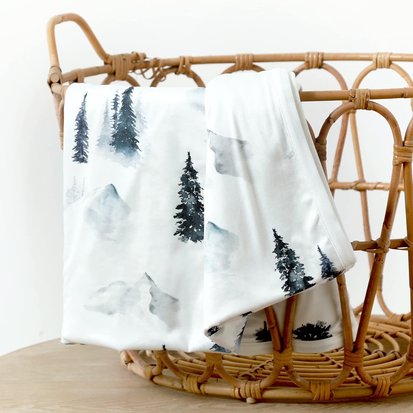 GRSSDER forest pattern product image emphasizes safe, breathable fabric for gentle skin contact