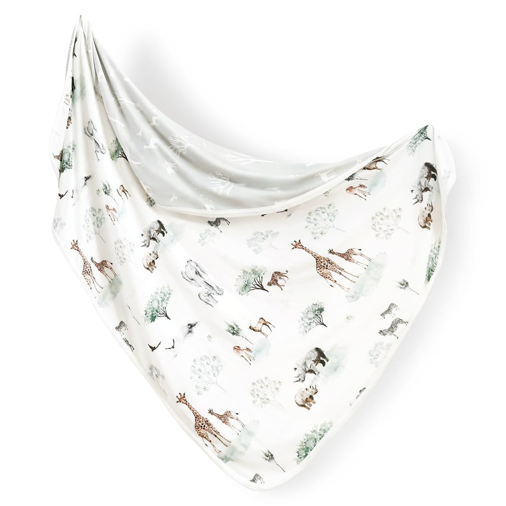 GRSSDER jersey-knit baby blanket swaddle close-up showing ultra-soft fabric