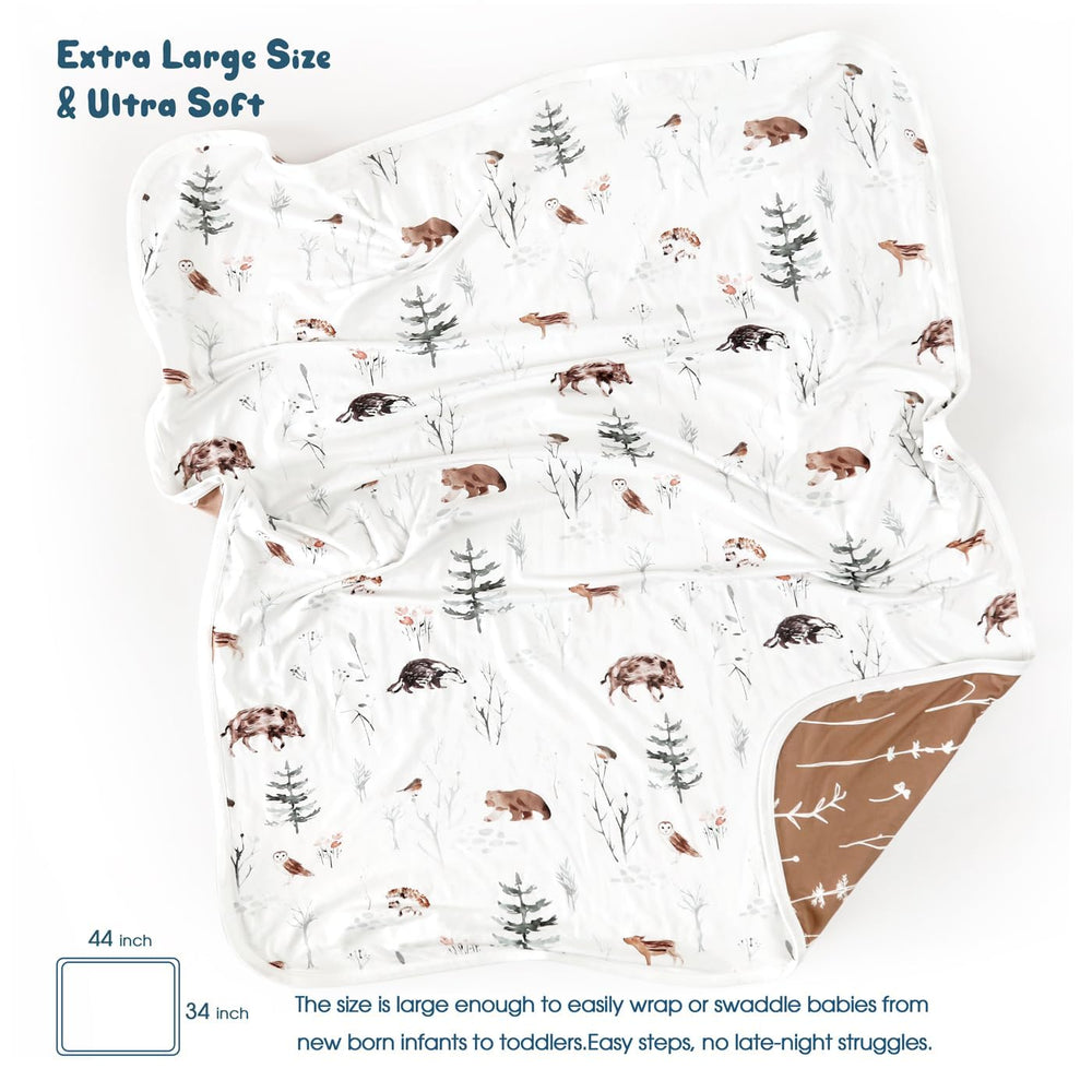 GRSSDER baby blanket jungle design, breathable comfort for toddlers