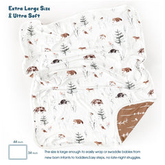 GRSSDER baby blanket jungle design, breathable comfort for toddlers