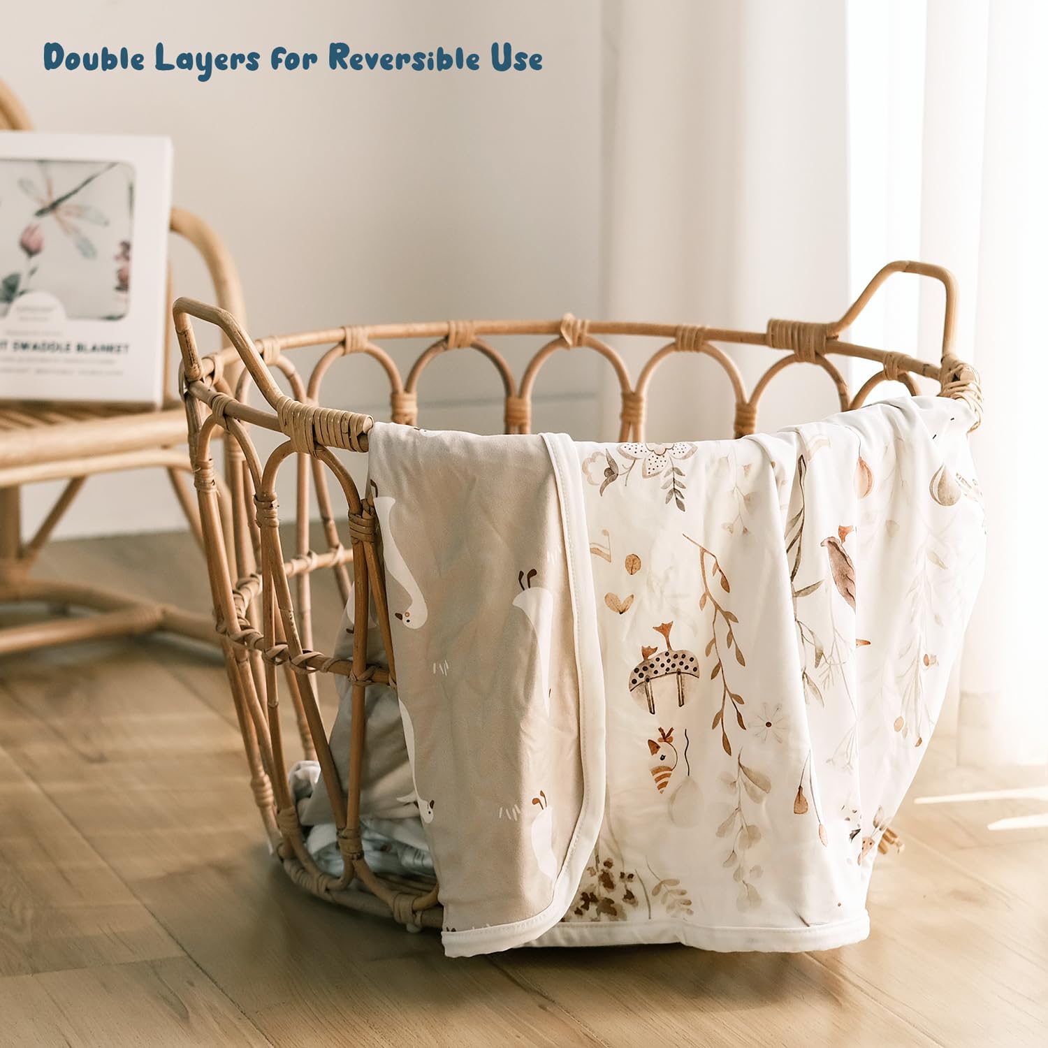 GRSSDER nursery-ready duck print blanket on a crib or shelf