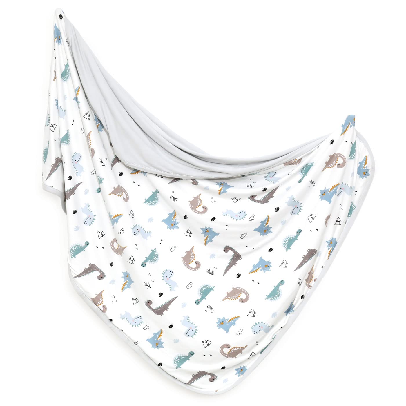 GRSSDER baby blanket in plush jersey knit offers gentle skin contact and breathability.