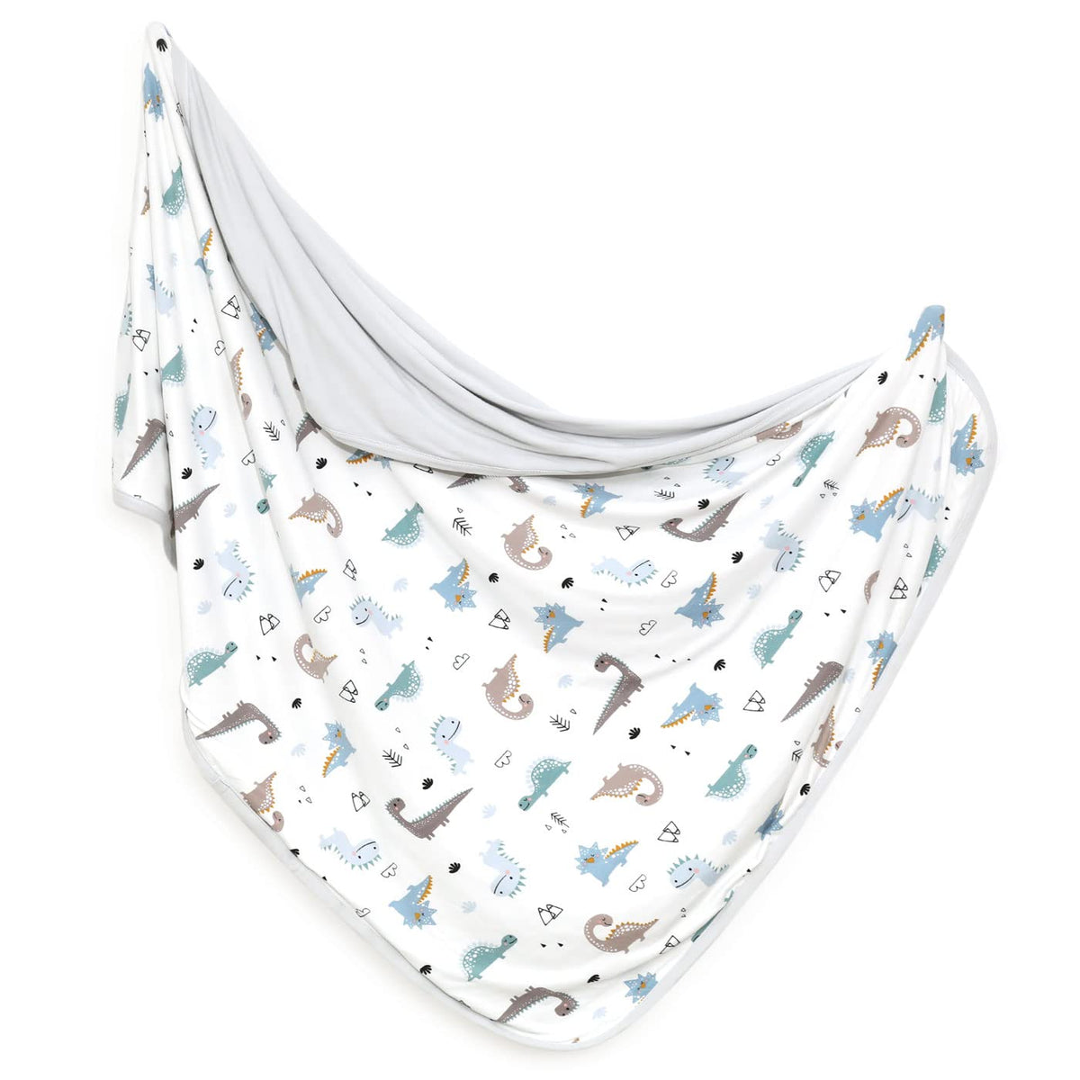 GRSSDER baby blanket in plush jersey knit offers gentle skin contact and breathability.