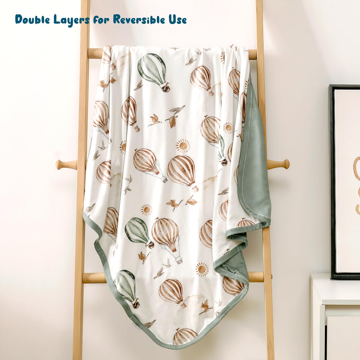 GRSSDER baby blanket machine washable, resists fading and pilling
