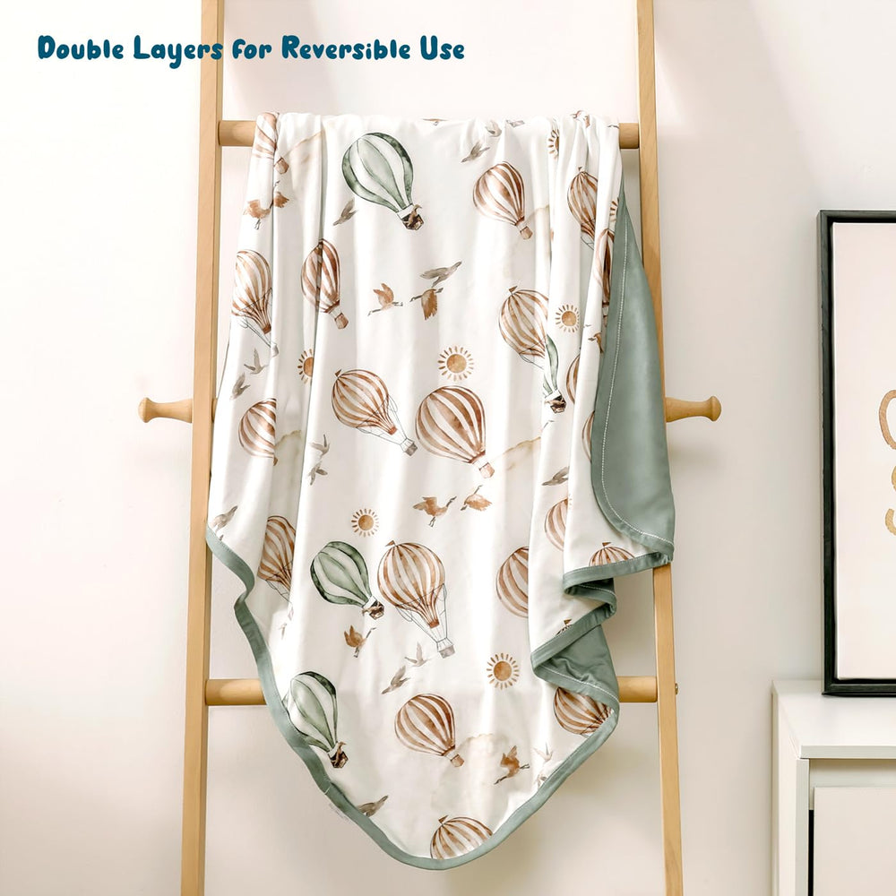 GRSSDER baby blanket machine washable, resists fading and pilling