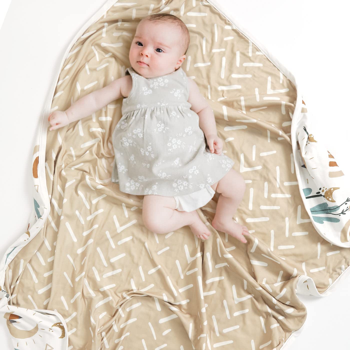 GRSSDER jersey-knit fabric blanket with breathable, gentle texture for sensitive skin