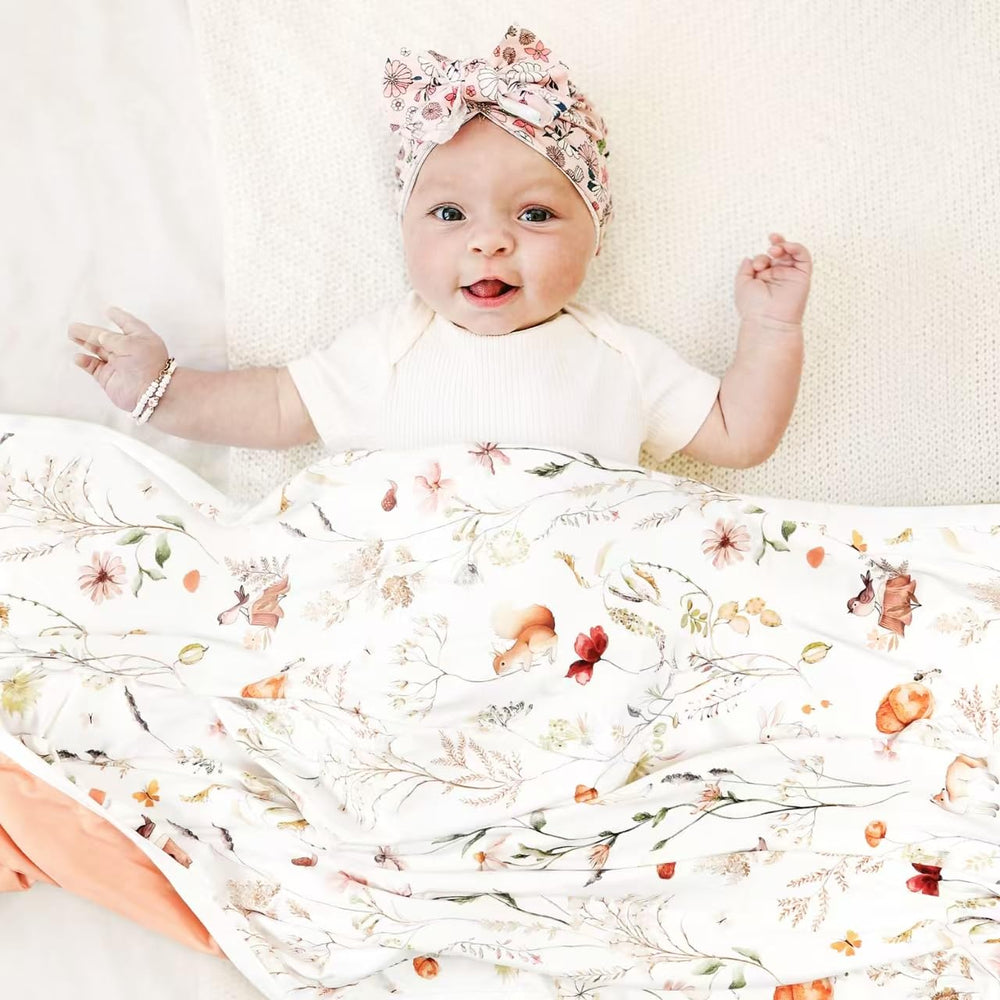 GRSSDER Baby Swaddle Blanket jersey knit fabric close-up demonstrates breathable comfort for baby.
