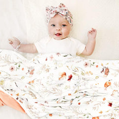 GRSSDER Baby Swaddle Blanket jersey knit fabric close-up demonstrates breathable comfort for baby.