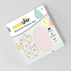 GRSSDER bassinet sheet with elastic bottom ensures quick, secure application.