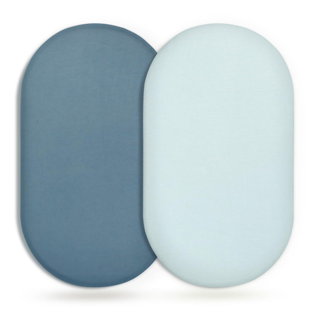 GRSSDER bassinet sheet with elastic bottom for a secure, snug fit.