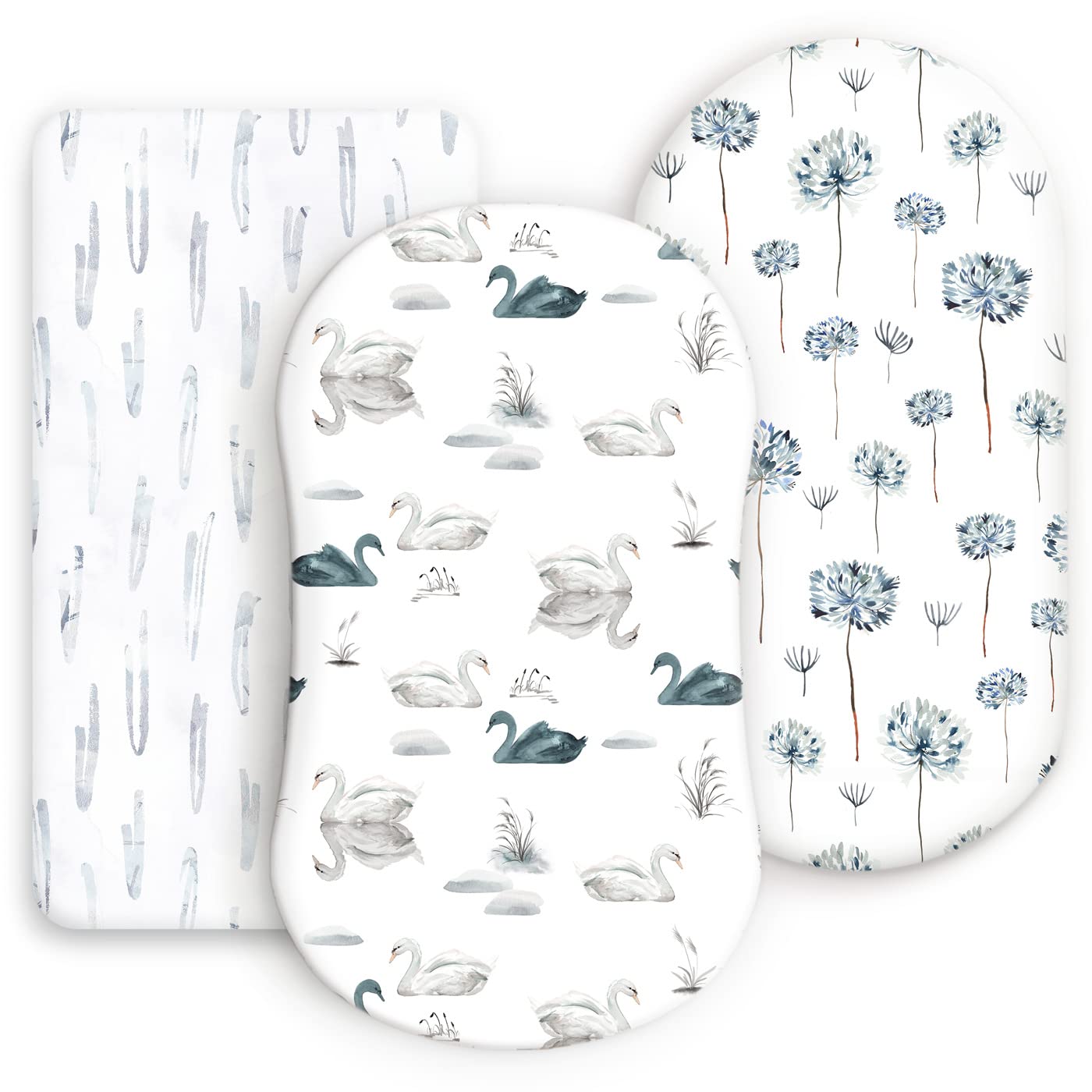 GRSSDER bassinet sheet ultra-soft fabric offers gentle comfort for baby sleep.
