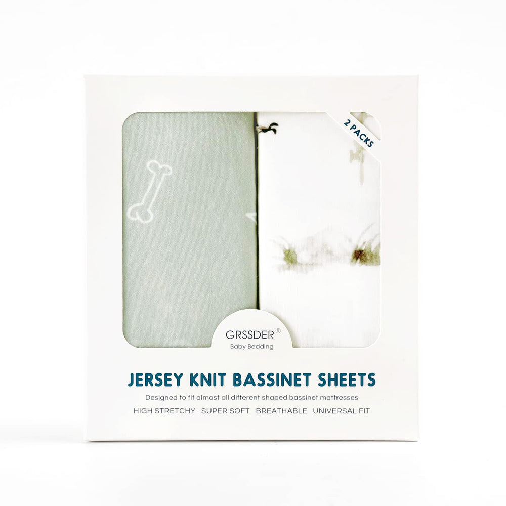 GRSSDER Universal-fit Bassinet Sheet being applied securely for quick setup.