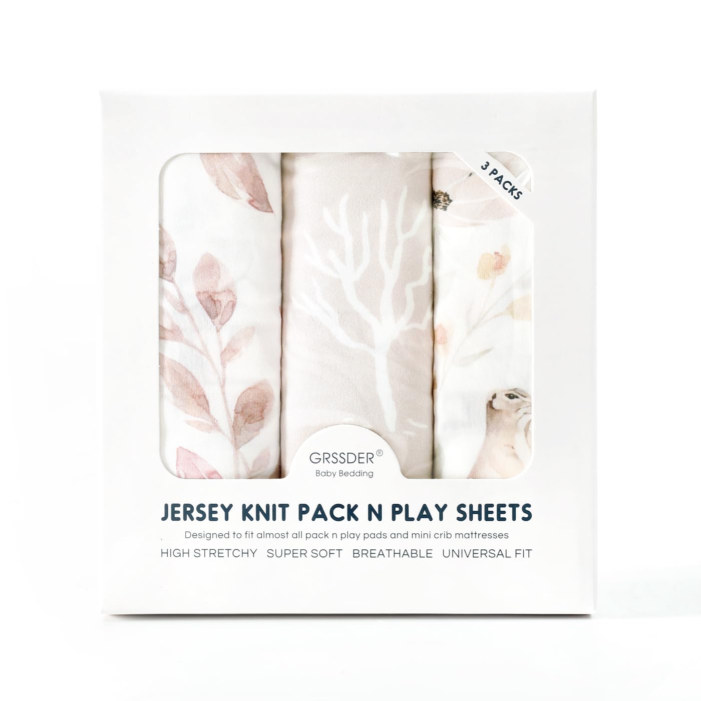 GRSSDER blush pink floral pattern adds calming style to nursery.