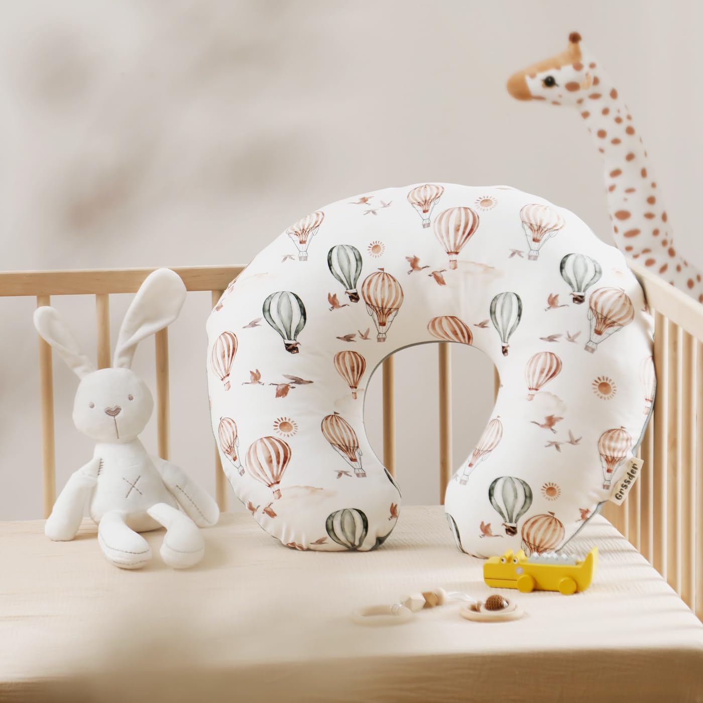 GRSSDER breathable nursing pillow cover gentle on baby skin during feeding