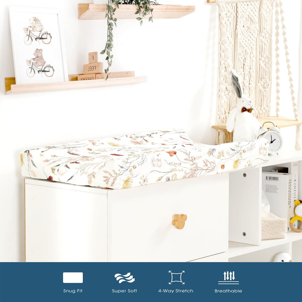 GRSSDER changing pad cover demonstrates universal fit with elastic edges securing the pad.