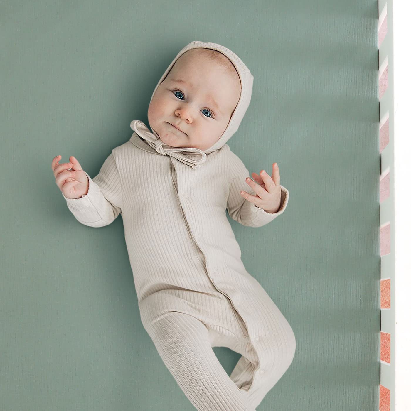 GRSSDER deep pocket 9 inch fit secures the sheet on standard cribs