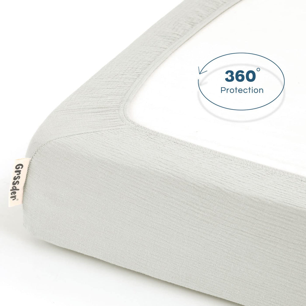 GRSSDER elastic-banded coverage on all four sides for quick, snug bed setup
