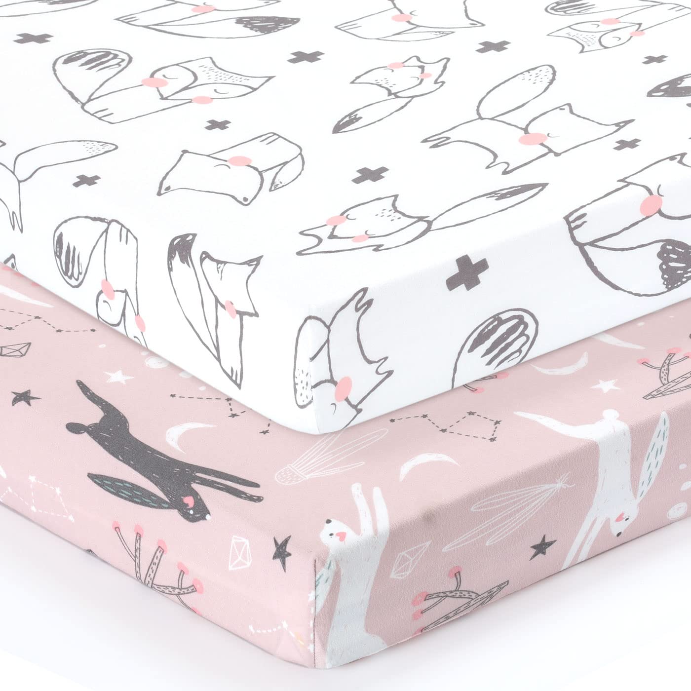 GRSSDER elastic-band pack-n-play sheets ensure quick, snug fit for easy sheet changes.