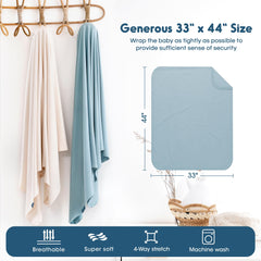 GRSSDER extra-large 33x44 swaddle cocooning baby for restful sleep.