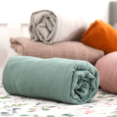 GRSSDER fitted crib sheet with elastic band all around for a snug fit