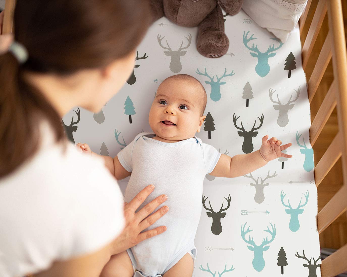 GRSSDER Grey Bear design adds calm, gender-neutral styling to nursery.