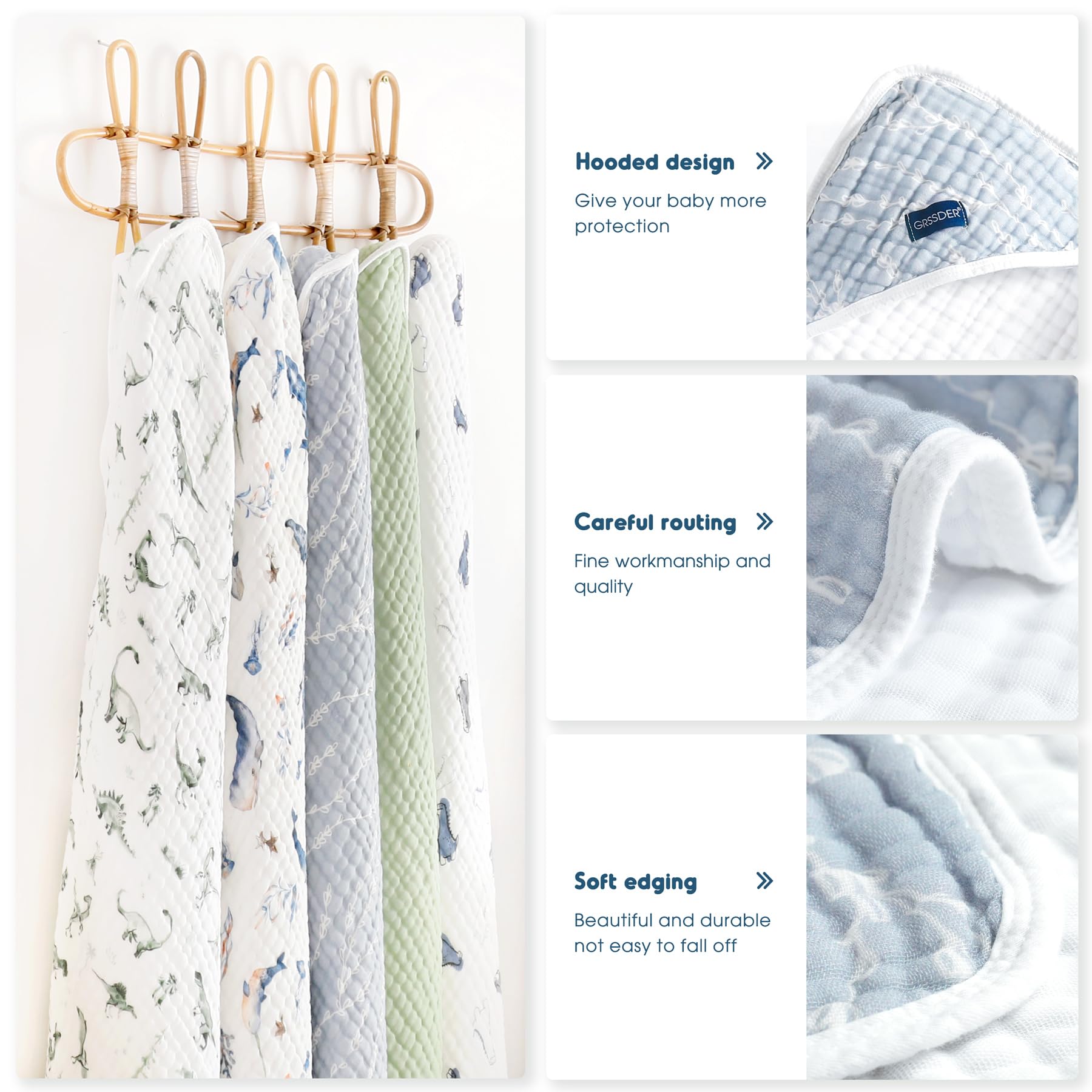GRSSDER infant towel gift set ready for baby showers