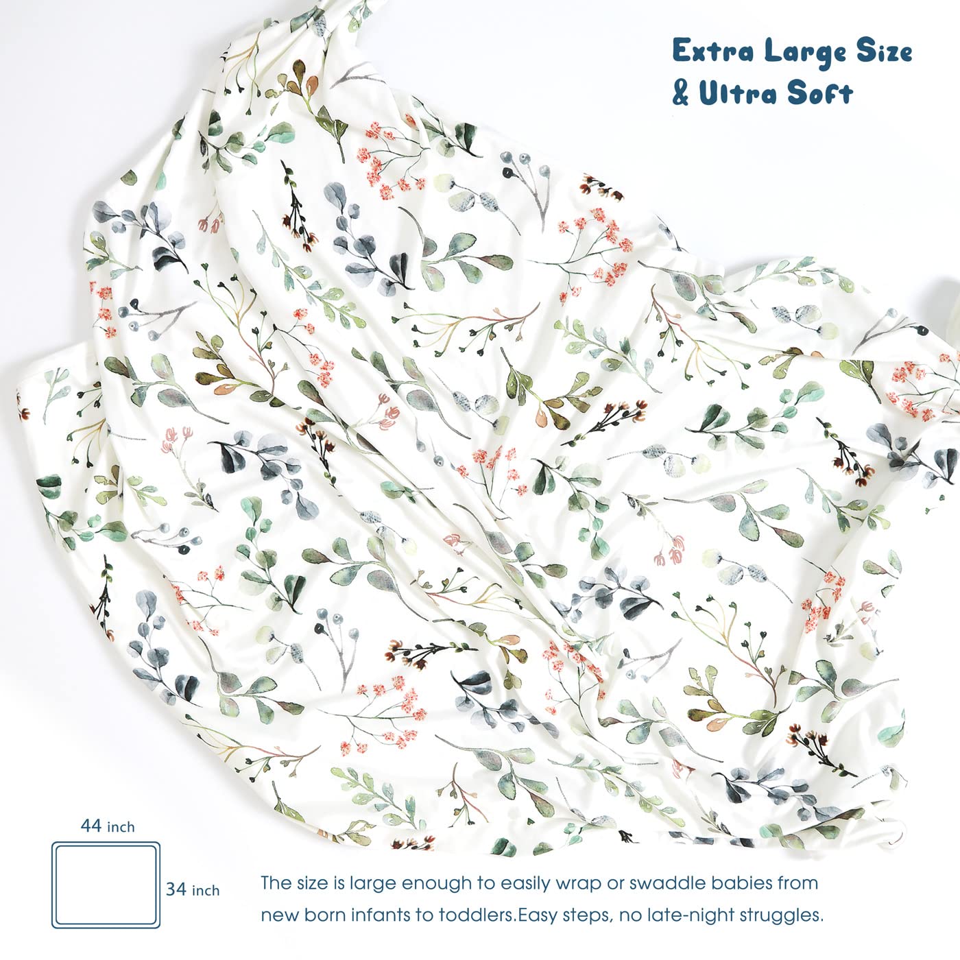 GRSSDER jersey-knit swaddle close-up highlights soft breathable fabric.