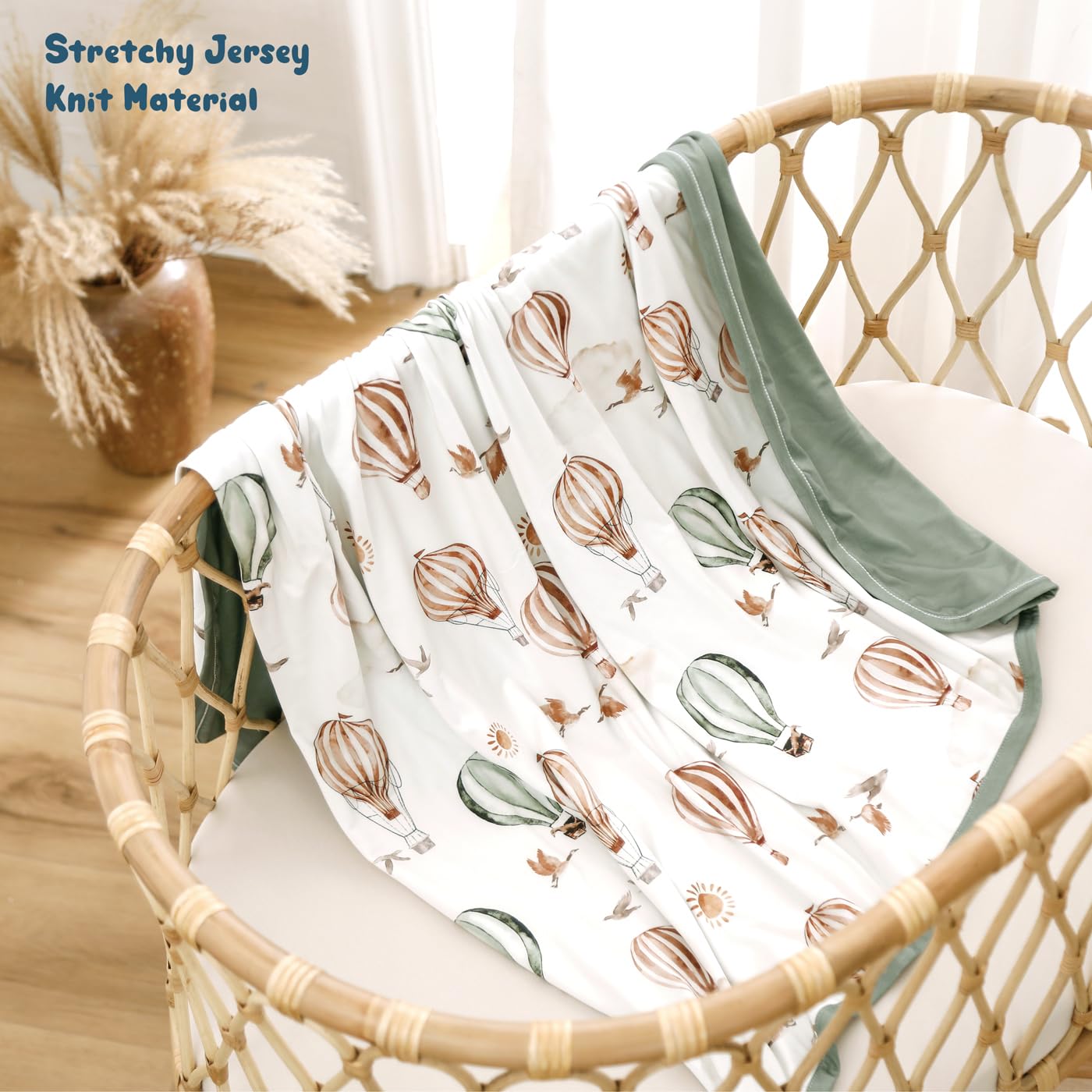 GRSSDER large blanket 34x44 inches suitable as swaddle or play mat
