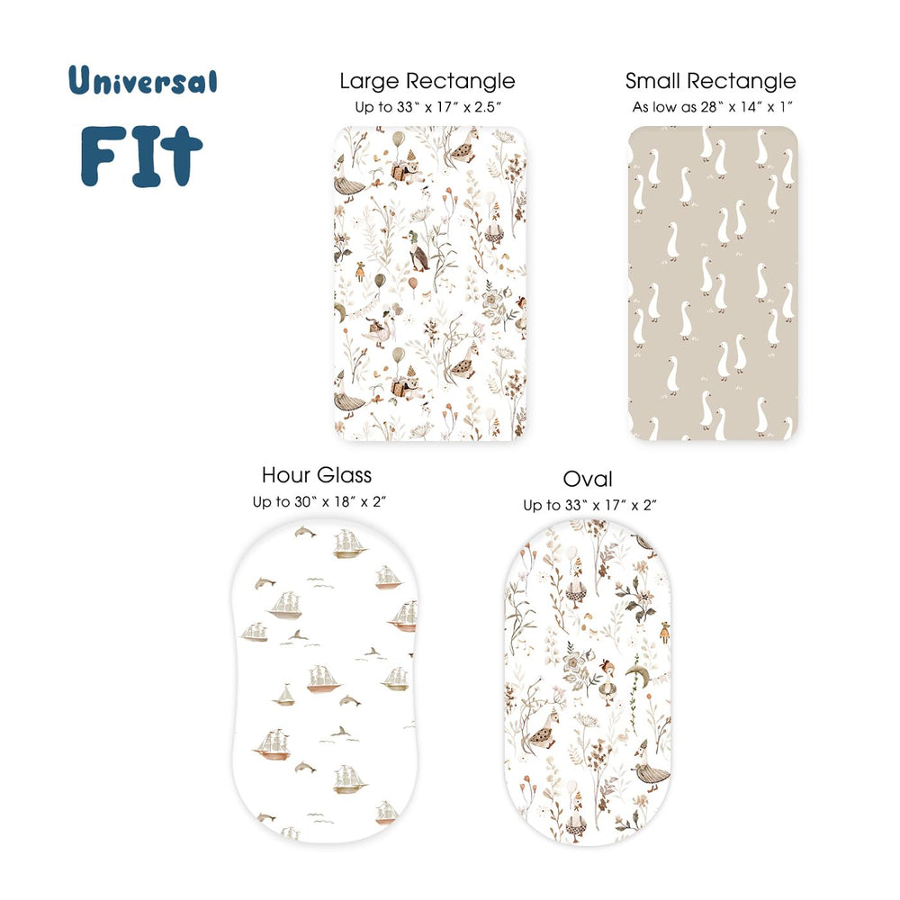 GRSSDER machine-washable bassinet sheets in laundry cycle.