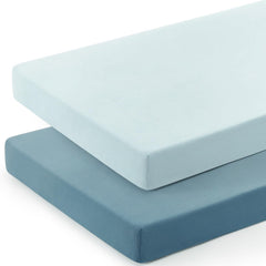 GRSSDER mini crib sheets folded for compact storage and quick setup.