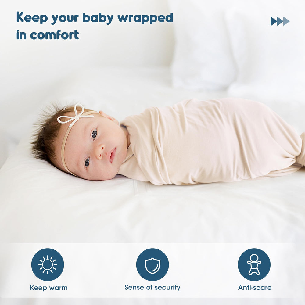 GRSSDER newborn swaddle blanket 33x44-inch size enables snug wrap for 0-6 months.