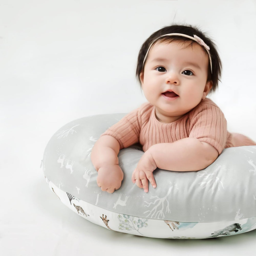 GRSSDER nursing pillow cover feels baby-soft to touch during feeds