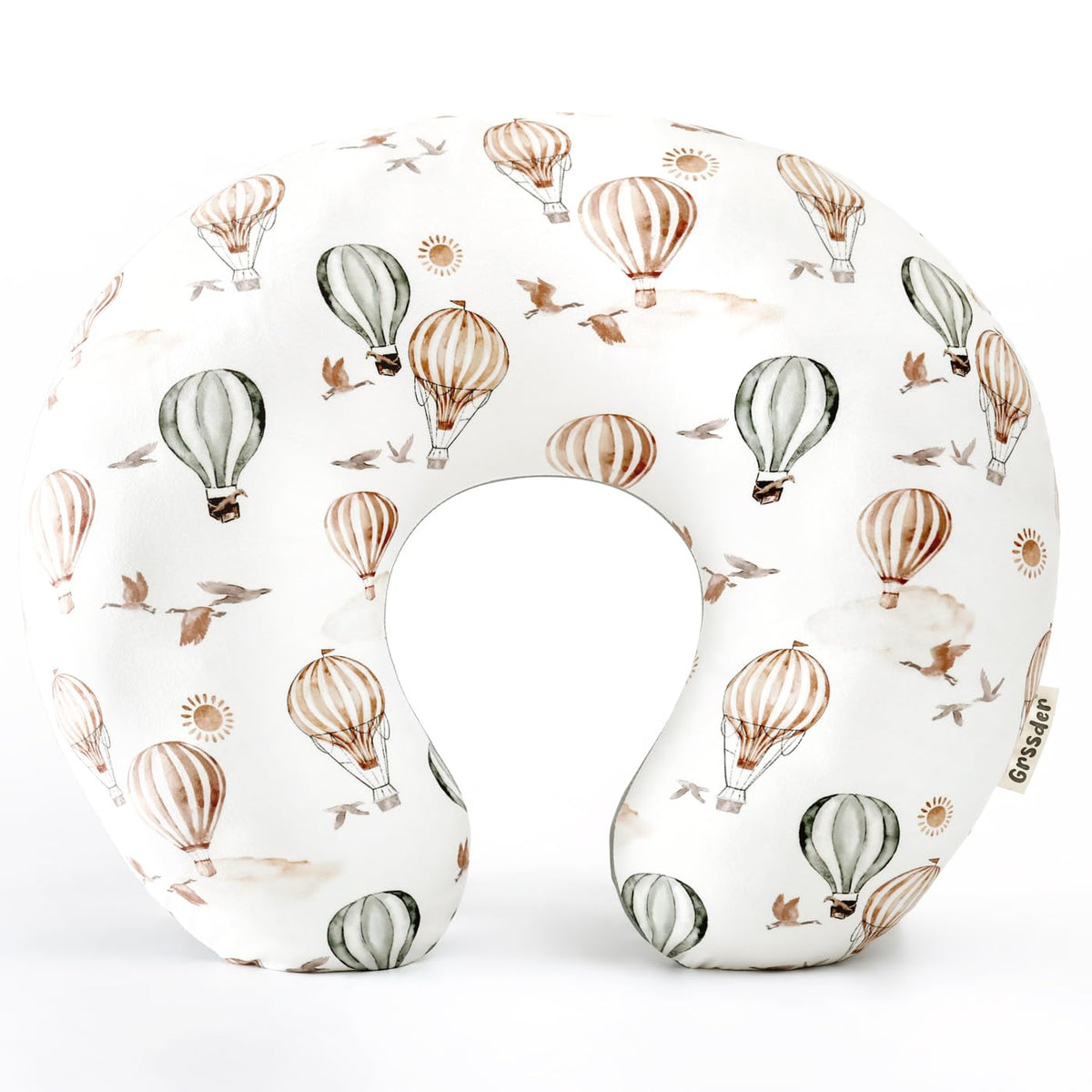 GRSSDER nursing pillow cover with balloon pattern for stylish nursery decor