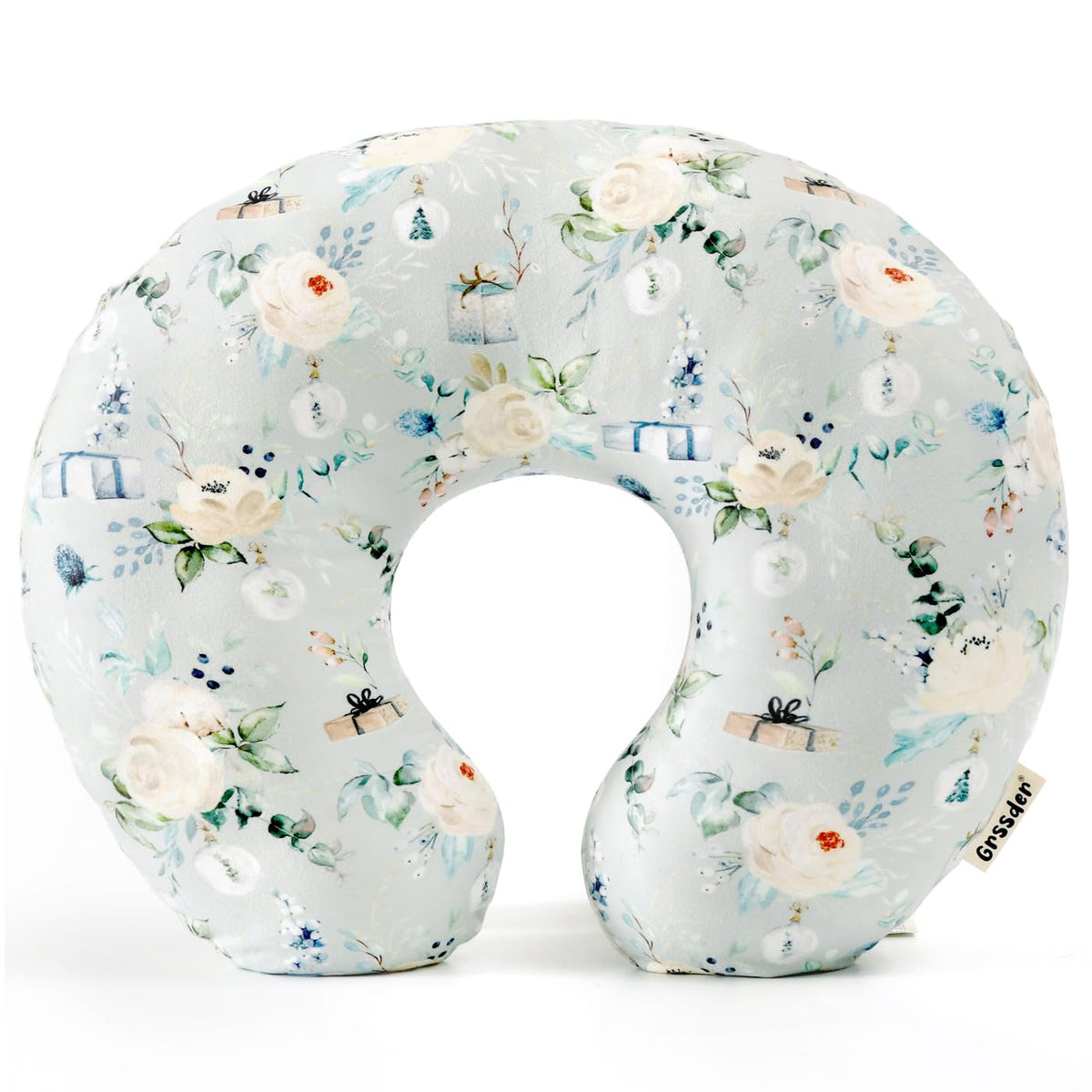 GRSSDER nursing pillow cover closeup of stretchy minky fabric for baby skin