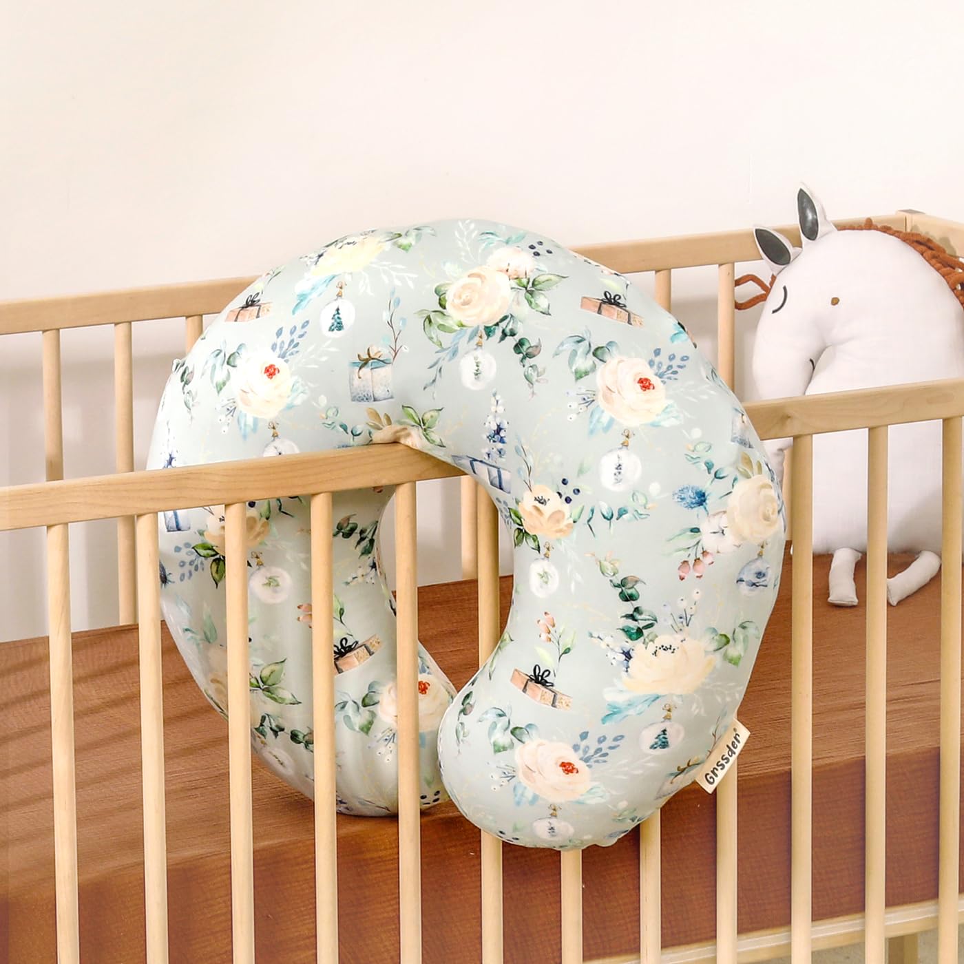 GRSSDER nursing pillow cover with covered zipper for easy cleaning