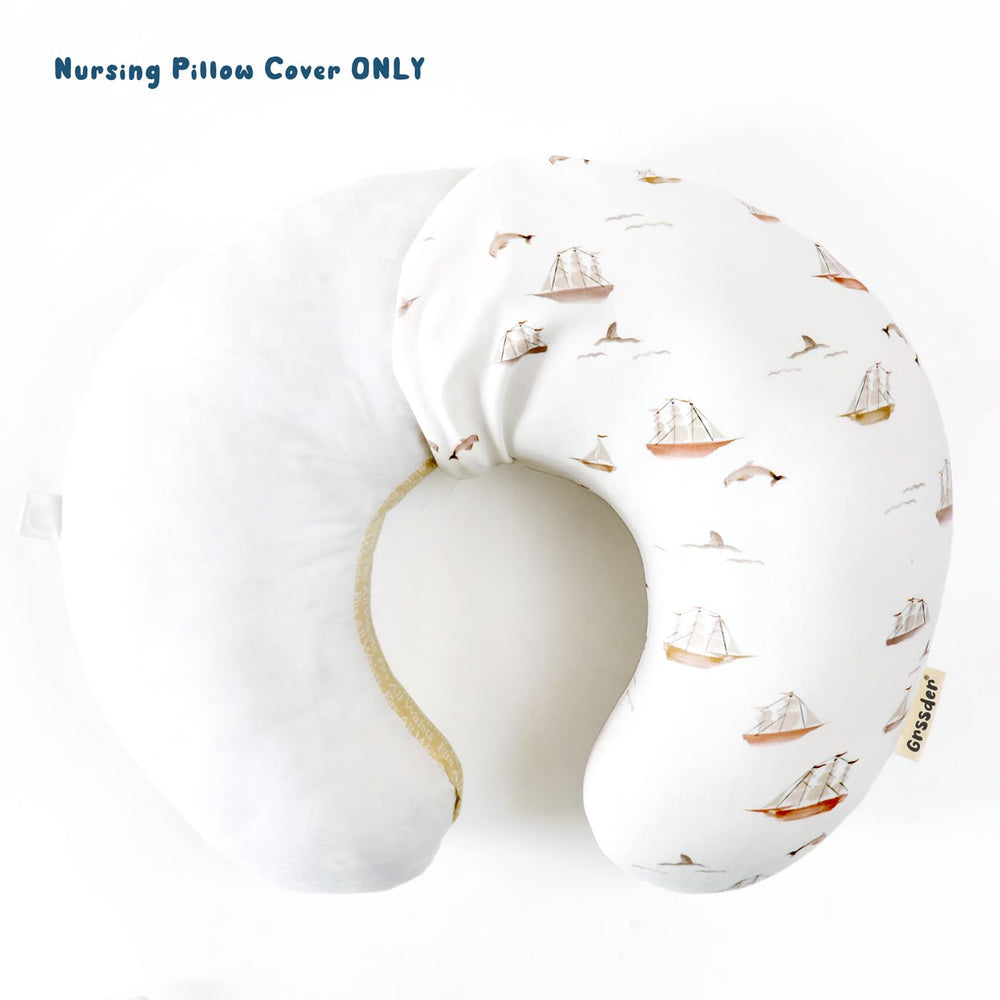 GRSSDER cover fits most curved nursing pillows for secure coverage.