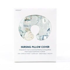 GRSSDER nursing pillow cover on curved pillow demonstrates secure fit