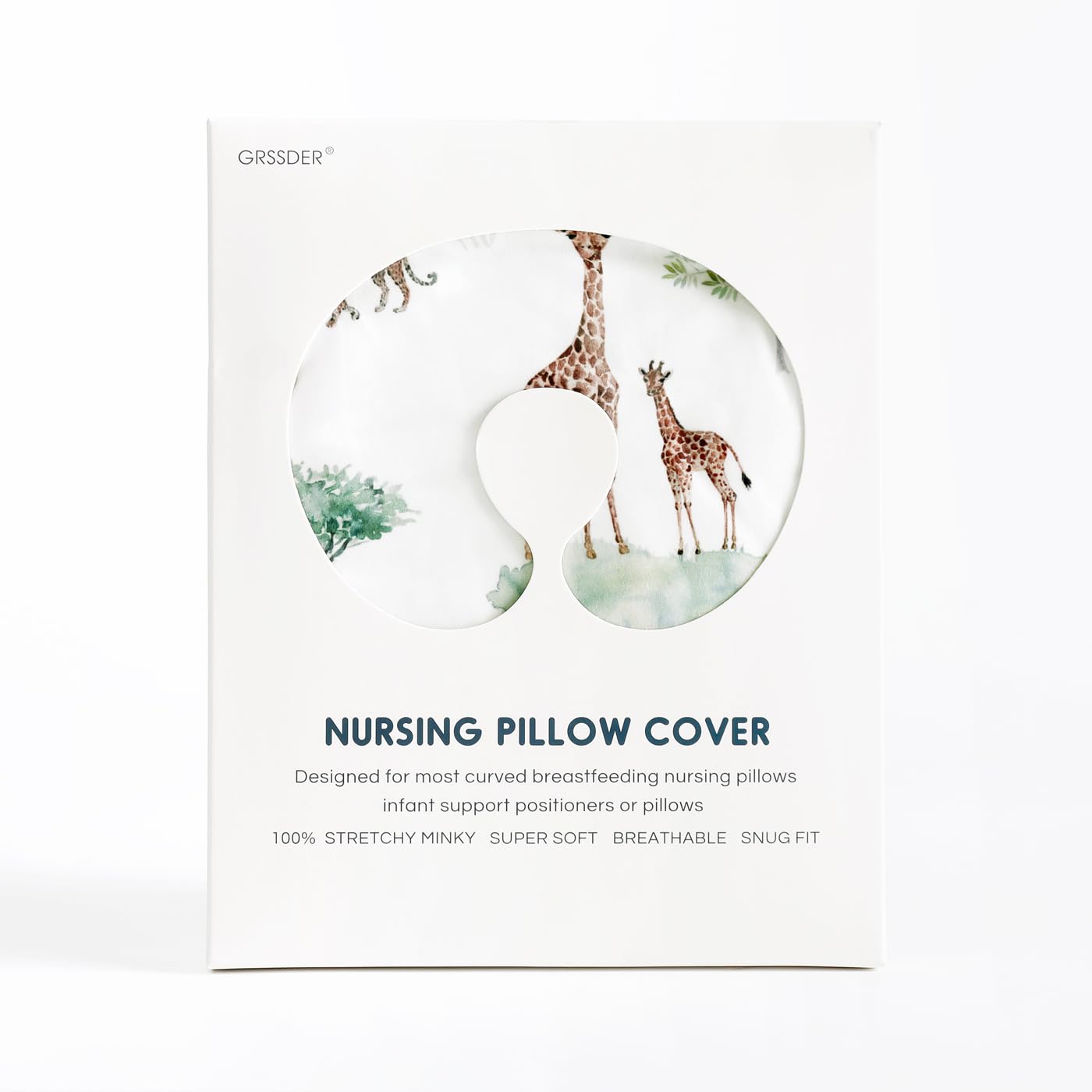 GRSSDER Savannah floral-pattern pillow cover adds stylish nursery appeal