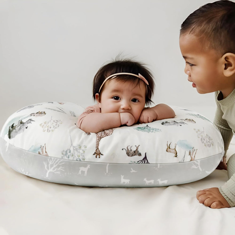 GRSSDER nursing pillow cover snug-fit around curved pillows for secure use