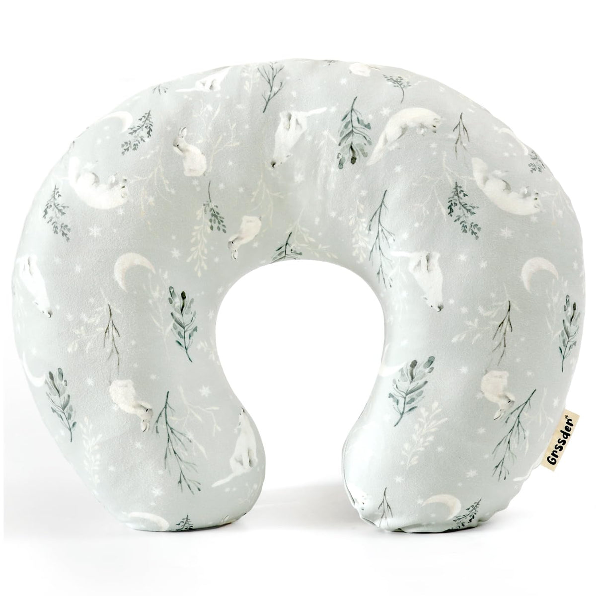 GRSSDER nursing pillow cover in ultra-soft minky fabric for cozy nursing sessions.