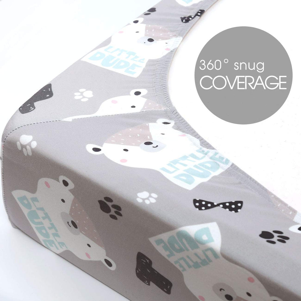GRSSDER two-pack crib sheets make a practical nursery gift.