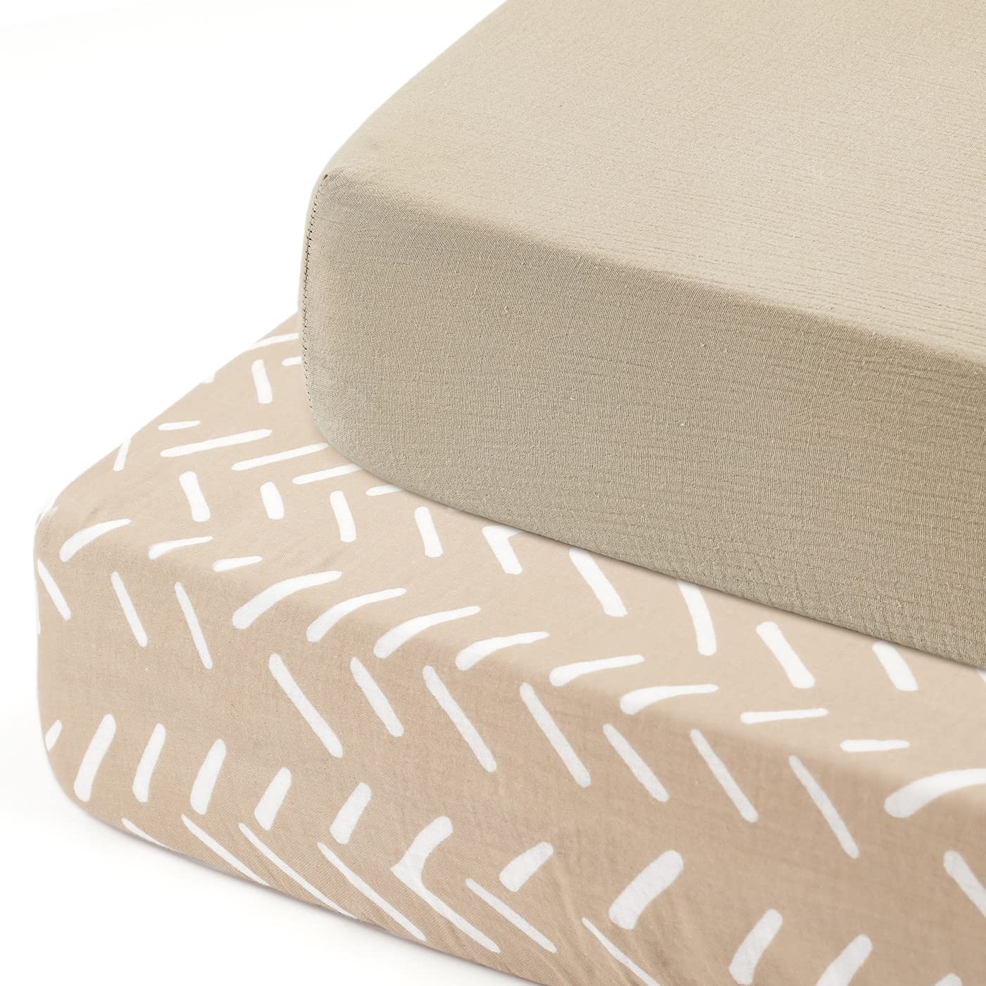 GRSSDER soft muslin crib sheet fabric texture for breathable baby comfort.