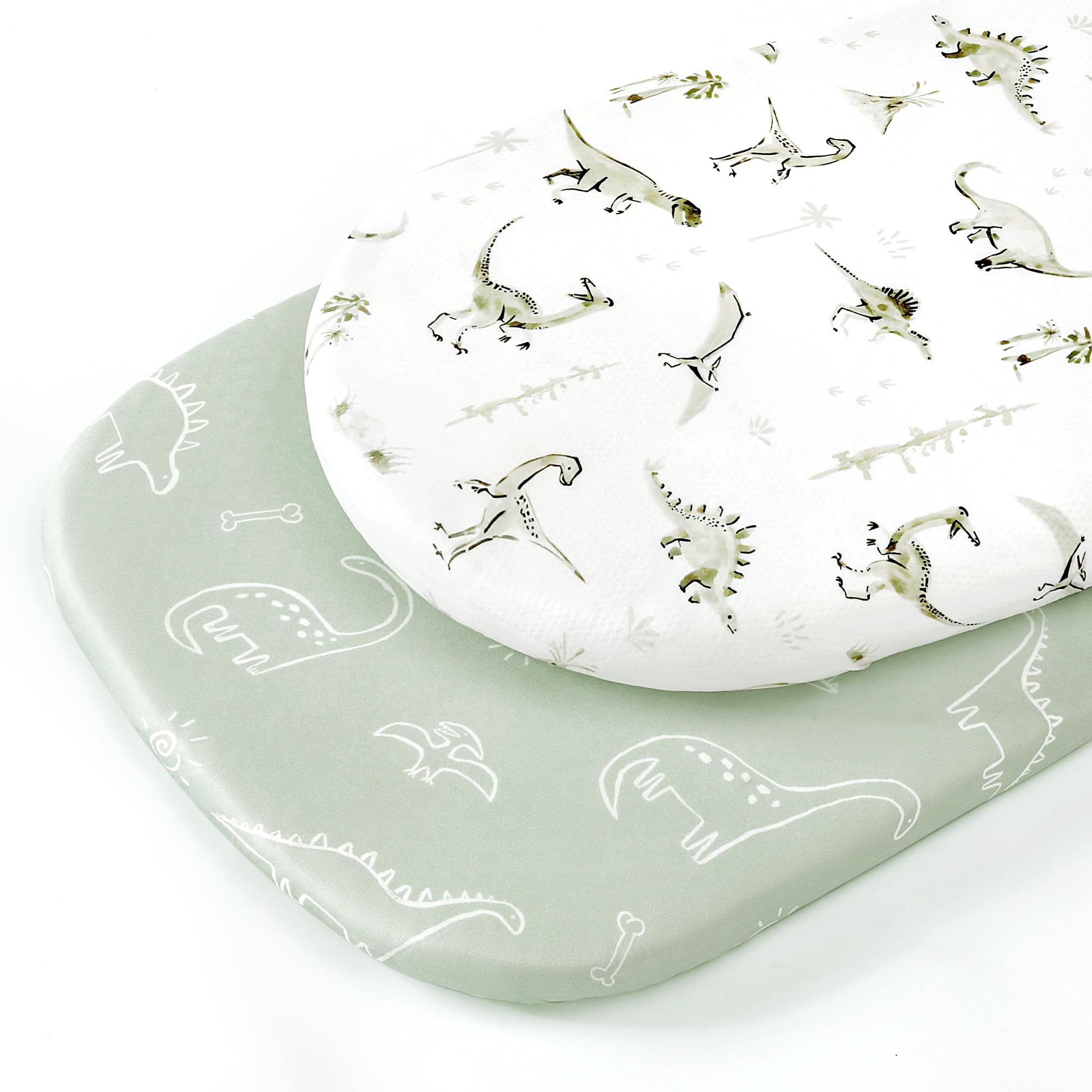 GRSSDER Stretch Bassinet Sheet close-up highlights 4-way stretch and fabric quality.