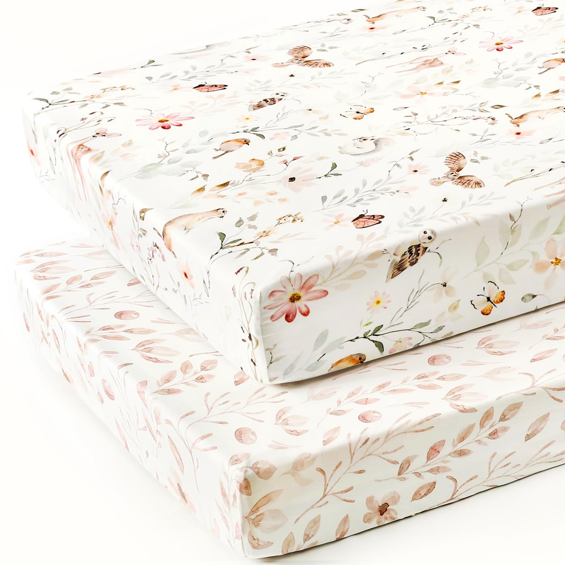 GRSSDER Stretch crib sheet elastic band detail demonstrates secure snug fit on standard cribs.