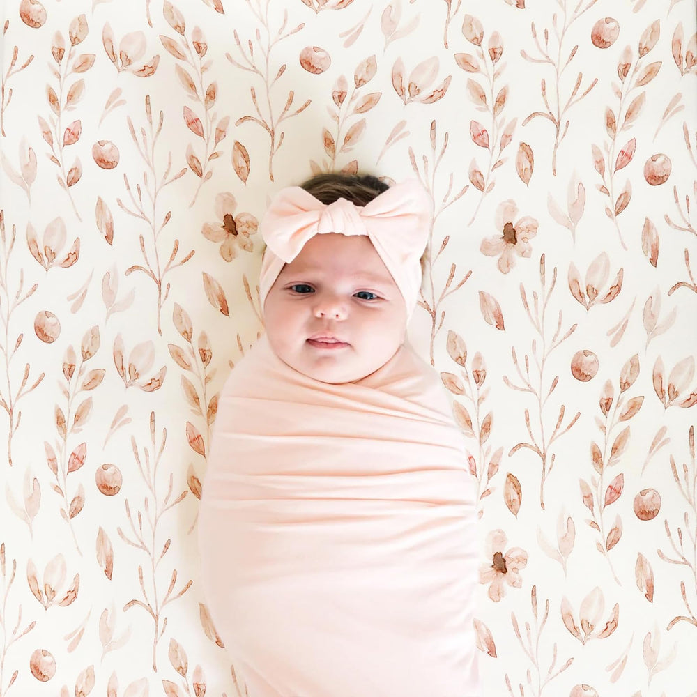 GRSSDER Stretch crib sheet care-ready image indicates machine wash durability for busy parents.