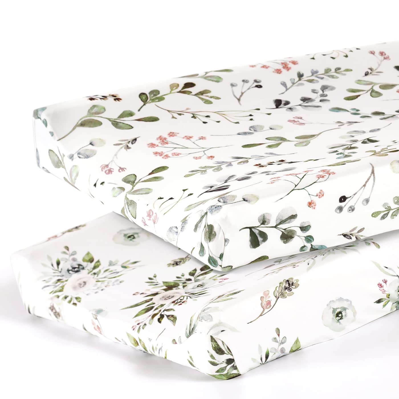 GRSSDER changing pad cover watercolor rose pattern in soft jersey knit for baby's comfort