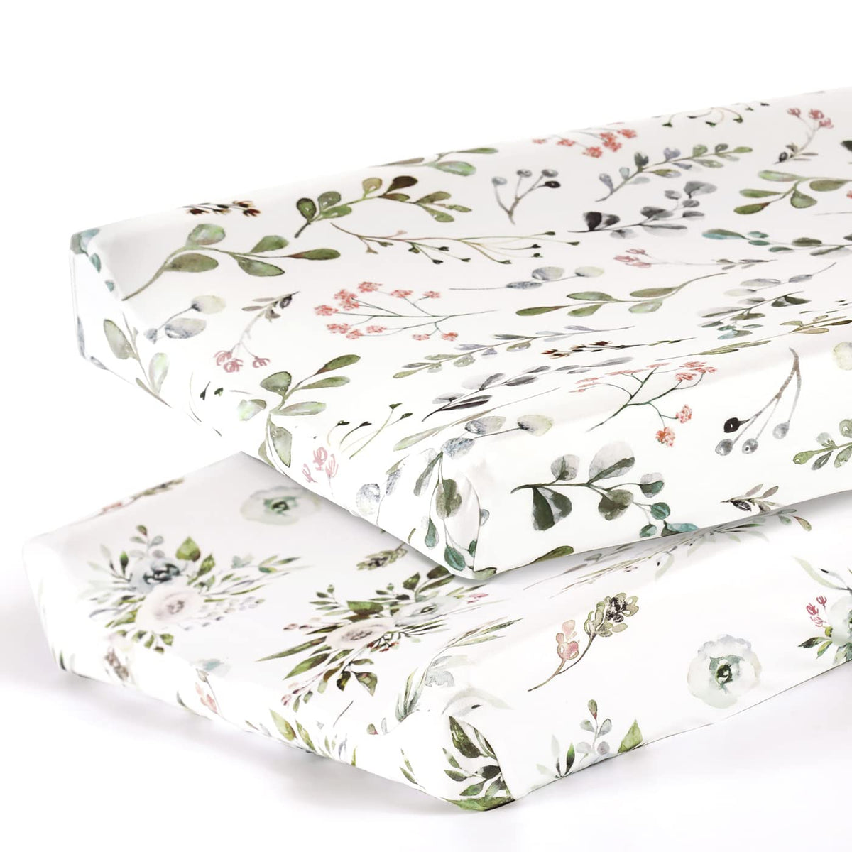 GRSSDER changing pad cover watercolor rose pattern in soft jersey knit for baby's comfort